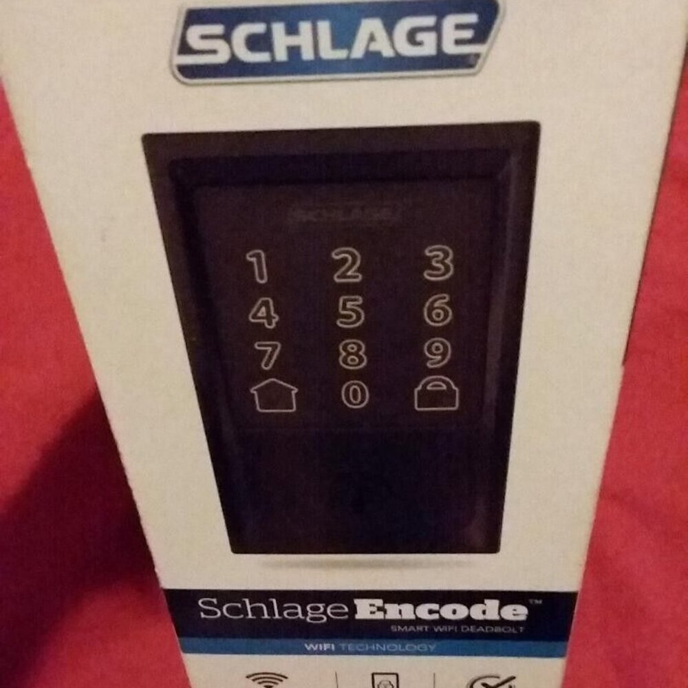 NEW Schlage Encode Smart WiFi Deadbolt- MATTE BLACK CENTURY DEAD BOLT LOCK WI FI
